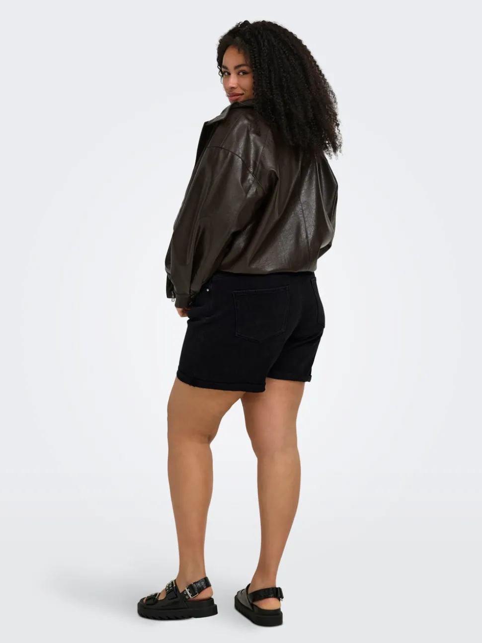 CARVEGA Høy midje Regular Fit Denimshorts