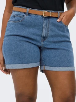 CARVEGA Høy midje Regular Fit Denimshorts
