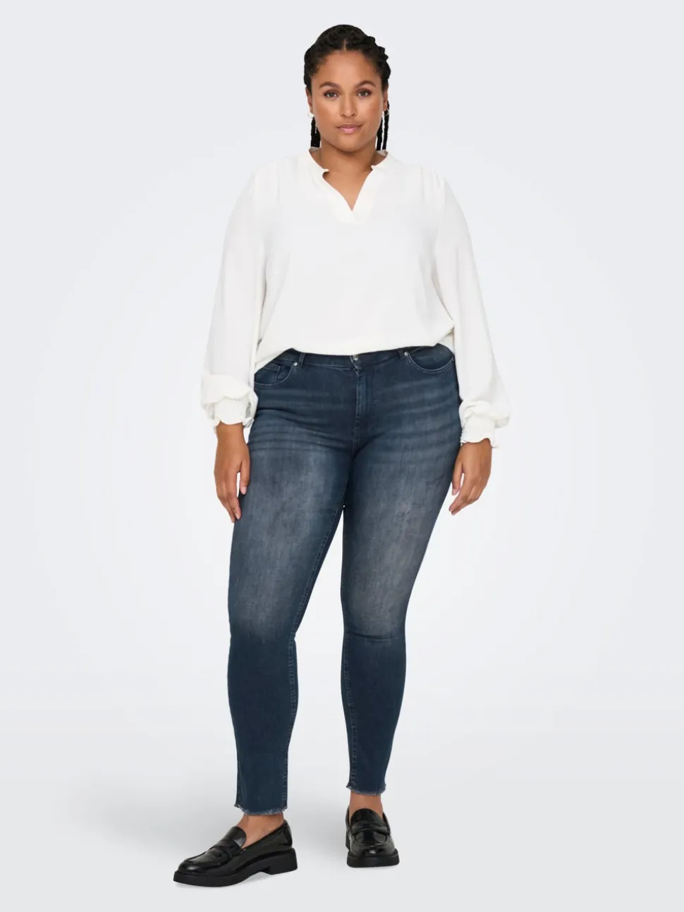 CARWILLY Høy midje Skinny Fit Ankellengde Jeans