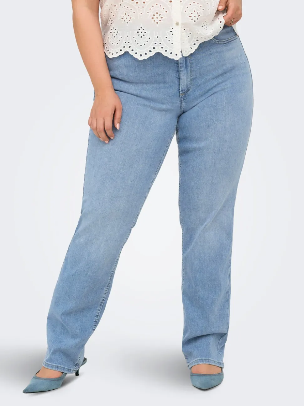 CARWILLY Høy midje Straight Fit Jeans