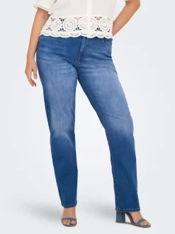 CARWILLY Høy midje Straight Fit Jeans