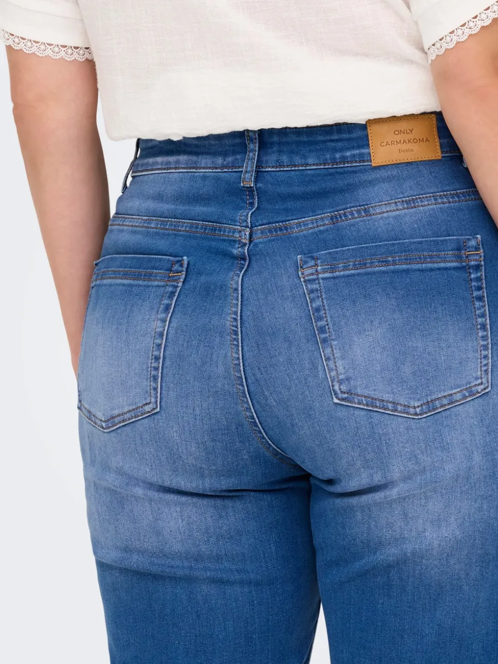 CARWILLY Høy midje Straight Fit Jeans