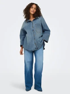 CARWILLY Høy midje Wide Leg Fit Jeans