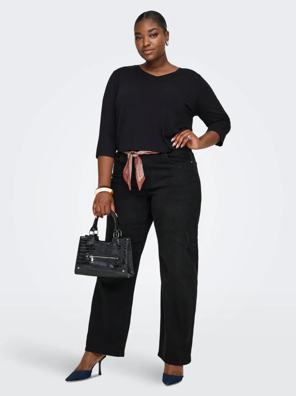 CARWILLY Høy midje Wide Leg Fit Jeans