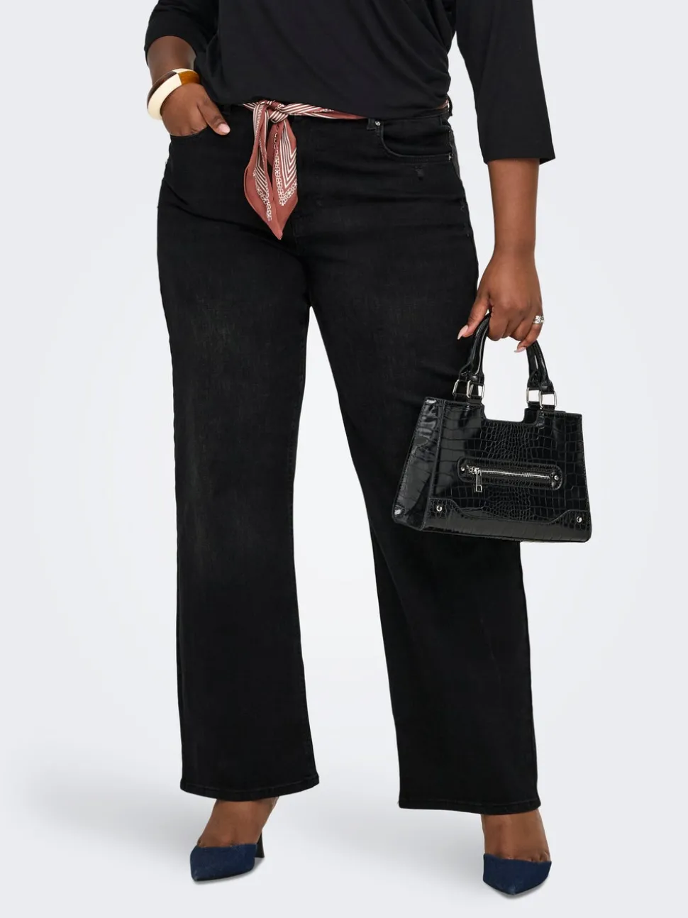 CARWILLY Høy midje Wide Leg Fit Jeans