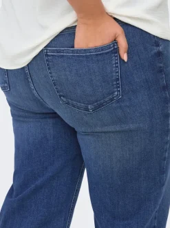 CARWILLY Høy midje Wide Leg Fit Cropped Jeans