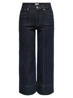 CARWILLY Høy midje Wide Leg Fit Cropped Jeans