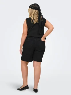 CARWILLY Høy midje Wide Leg Fit Denimshorts