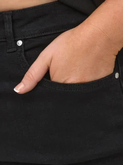 CARWILLY Høy midje Wide Leg Fit Denimshorts