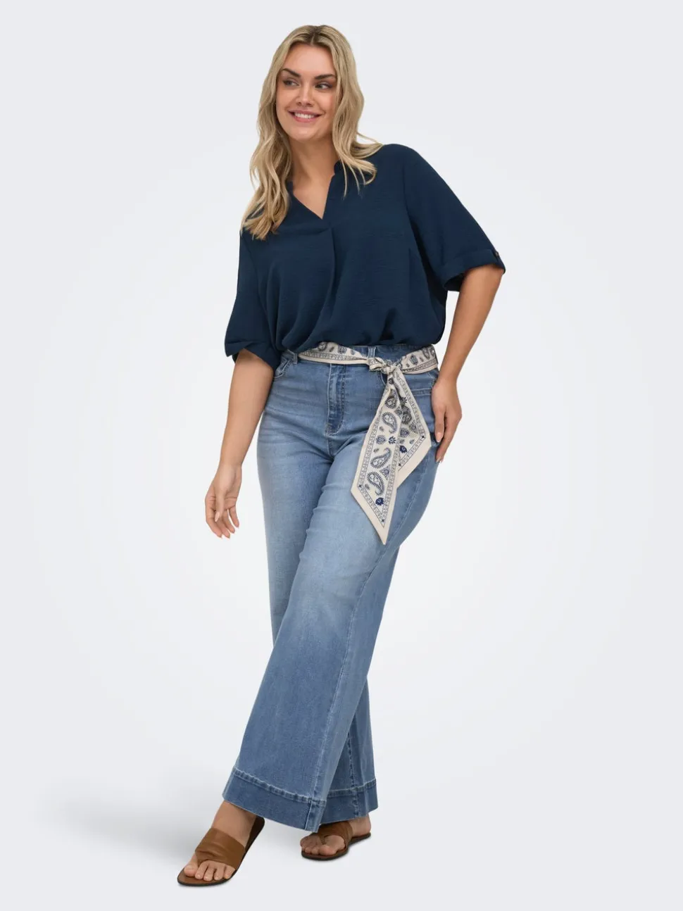 CARWILLY Høy midje Wide Leg Fit Jeans