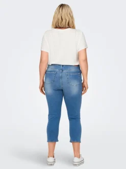 CARWILLY Middels høy midje capri Skinny Fit Jeans