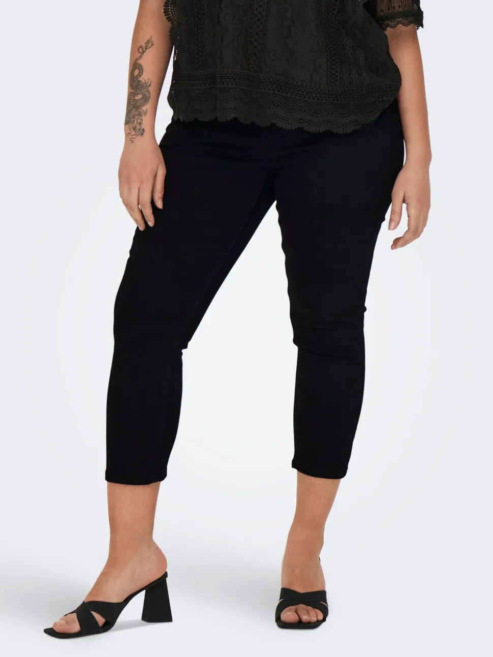 CARWILLY Middels høy midje capri Skinny Fit Jeans