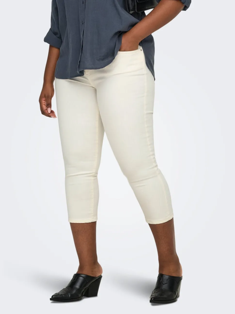 CARWILLY Middels høy midje capri Skinny Fit Jeans