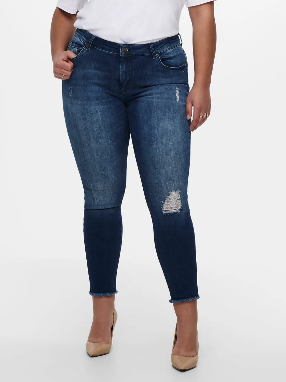 CARWILLY Normal midje Skinny Fit Ankellengde Jeans