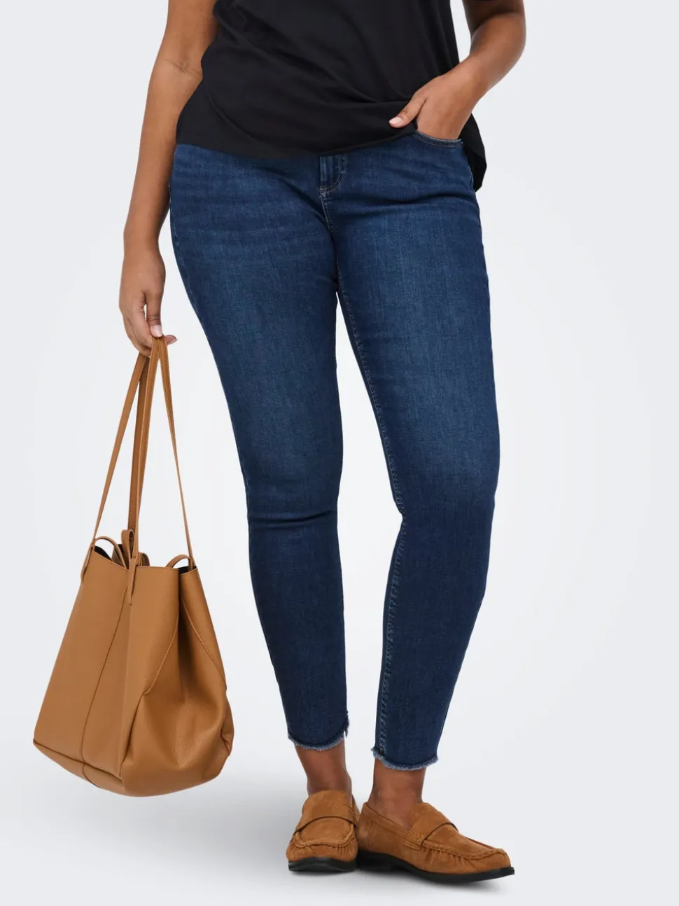 CARWILLY Skinny Fit Ankellengde Jeans