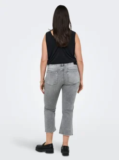 CARWILLY Sweet Flared Fit Cropped Jeans