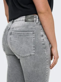 CARWILLY Sweet Flared Fit Cropped Jeans