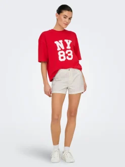 JDYANYA Middels høy midje Regular Fit Denimshorts