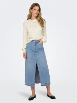 JDYBELLA Denim Denimskjørt Midiskjørt