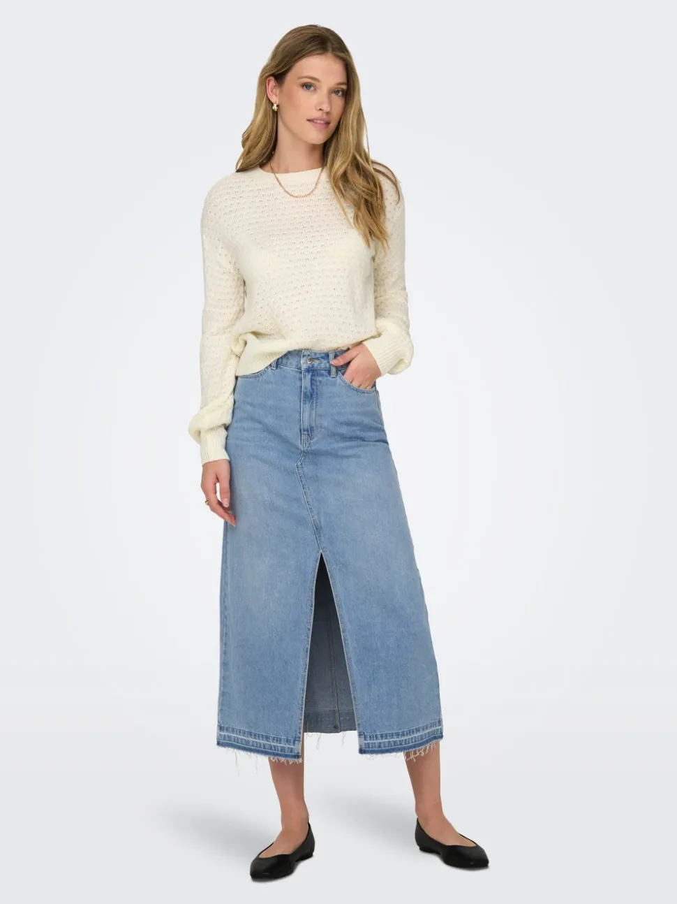 JDYBELLA Denim Denimskjørt Midiskjørt
