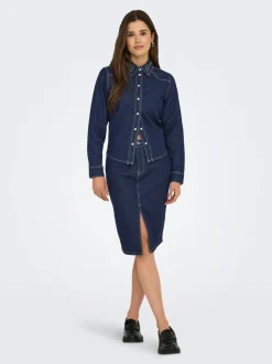JDYBELLA Denim Denimskjørt Midiskjørt