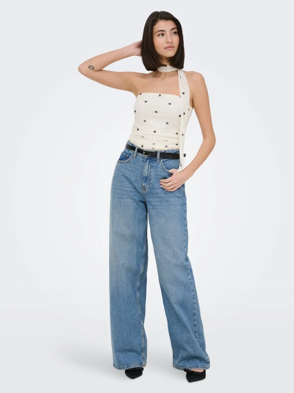 JDYCARINA Høy midje Wide Leg Fit Jeans