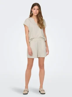 JDYCAYA Høy midje Regular Fit Lin Shorts