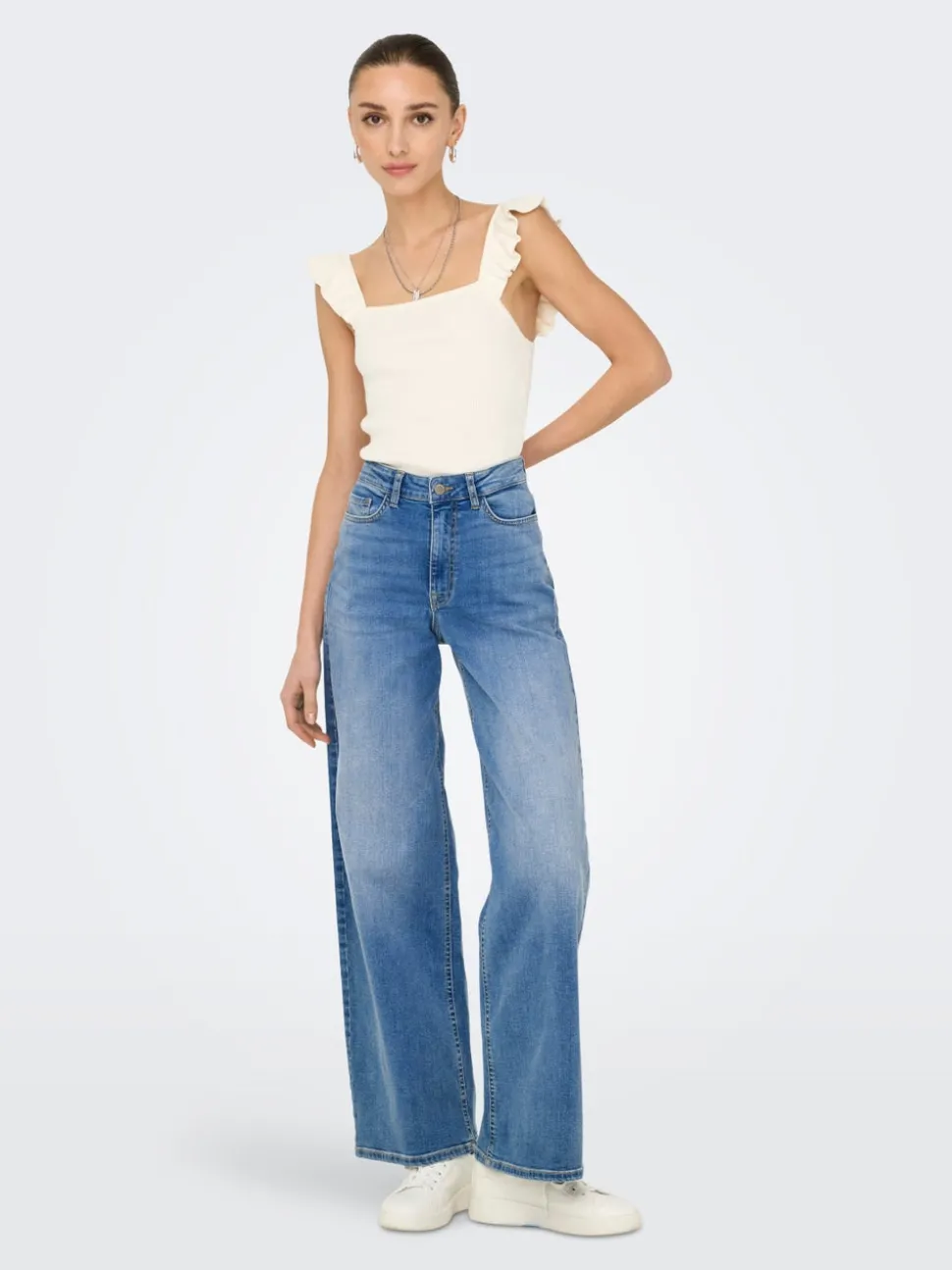 JDYFELINA-FINA Høy midje Wide Leg Fit Jeans