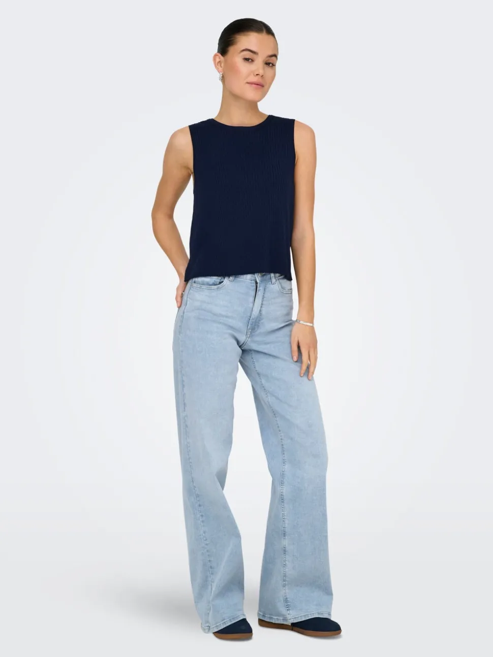 JDYFELINA-FINA Høy midje Wide Leg Fit Jeans