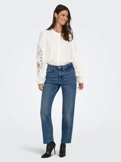 JDYLULLU Høy midje Straight Fit Ankellengde Jeans