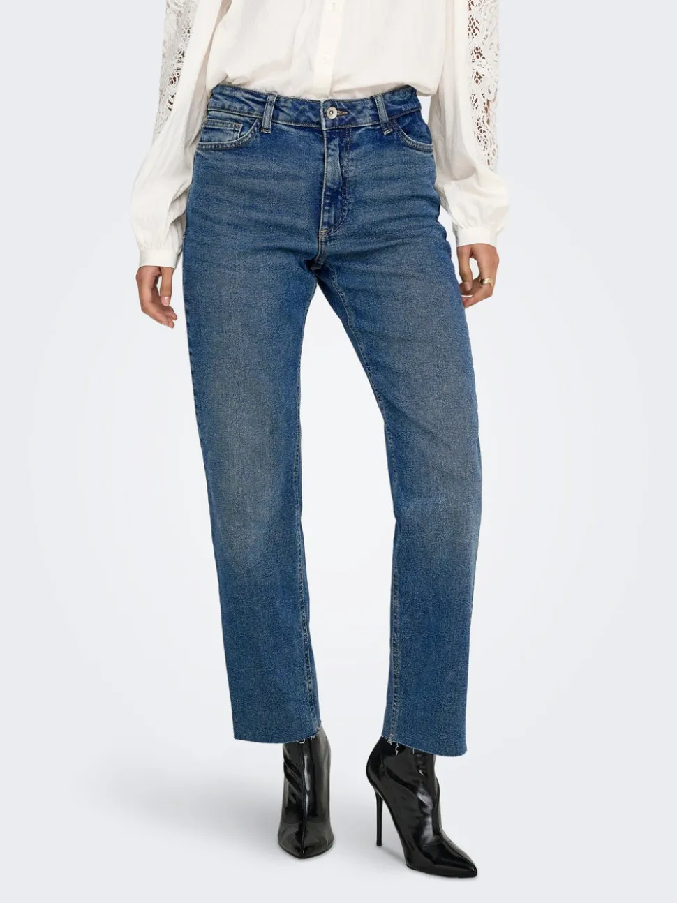 JDYLULLU Høy midje Straight Fit Ankellengde Jeans