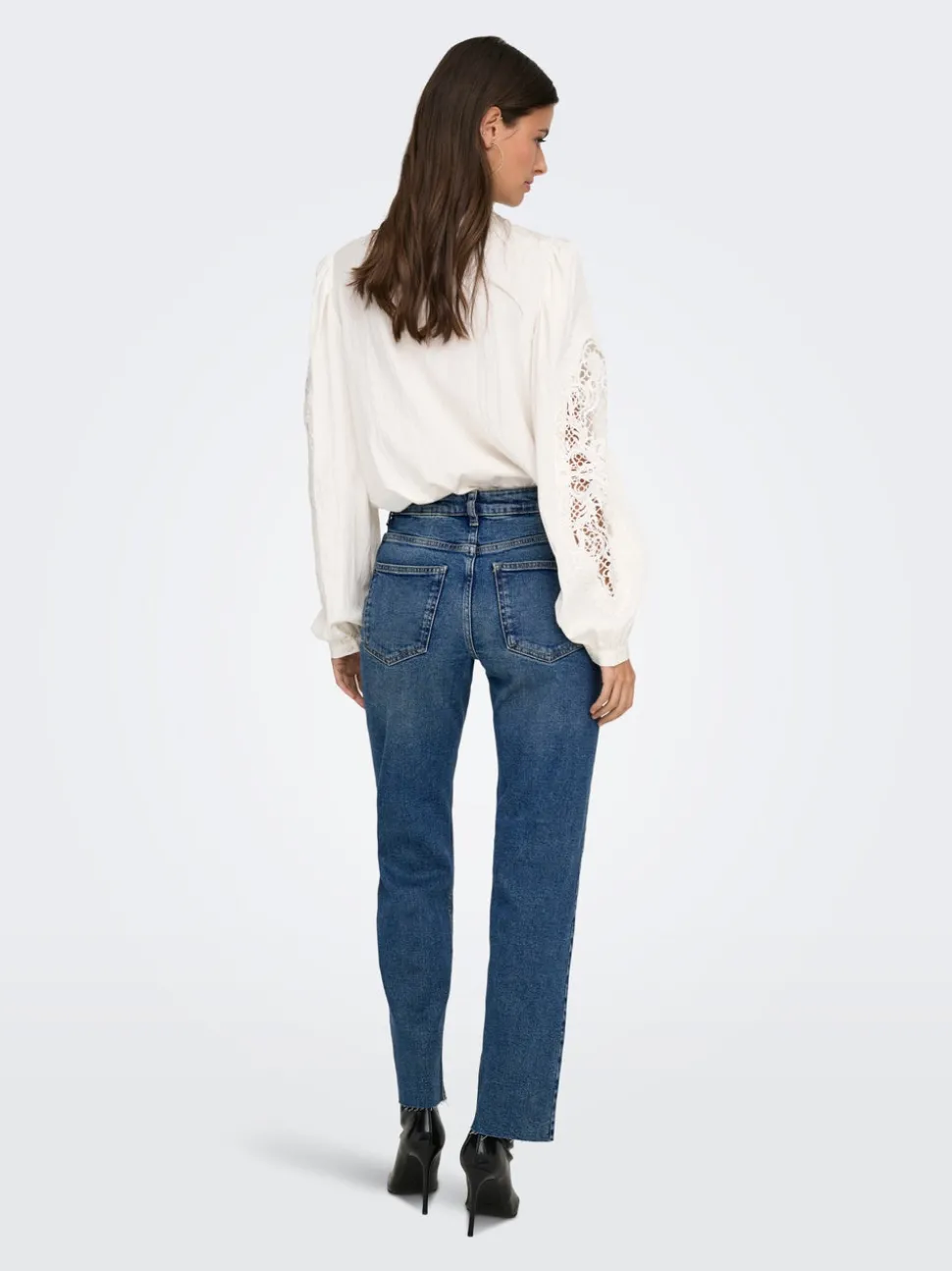 JDYLULLU Høy midje Straight Fit Ankellengde Jeans