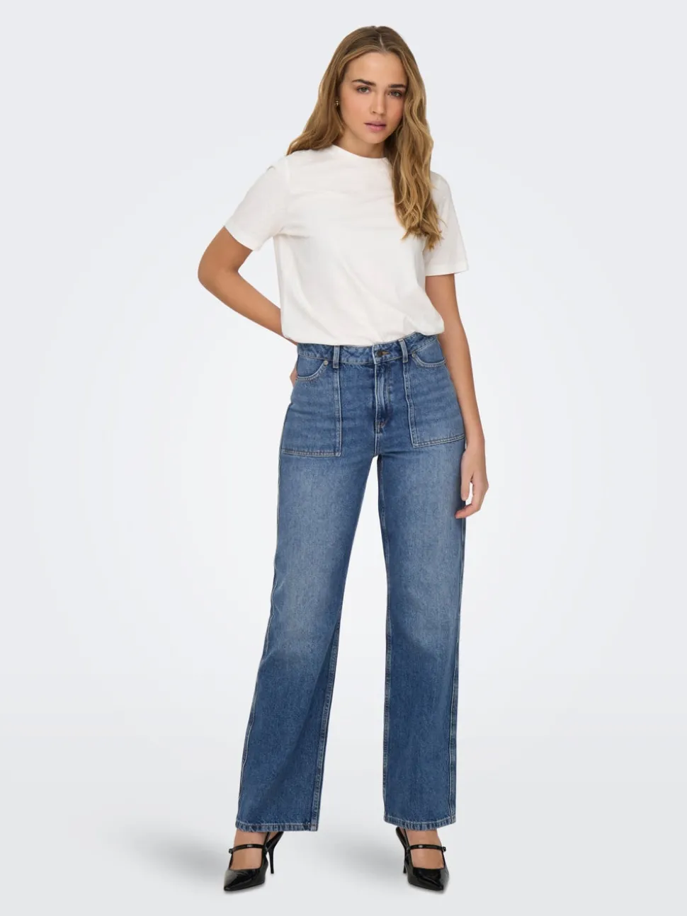 JDYMAYA Høy midje Wide Leg Fit Jeans