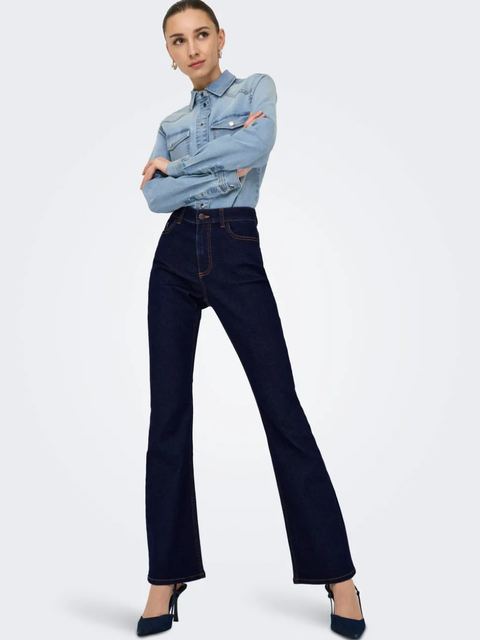 JDYMOON Høy midje Bootcut Fit Jeans
