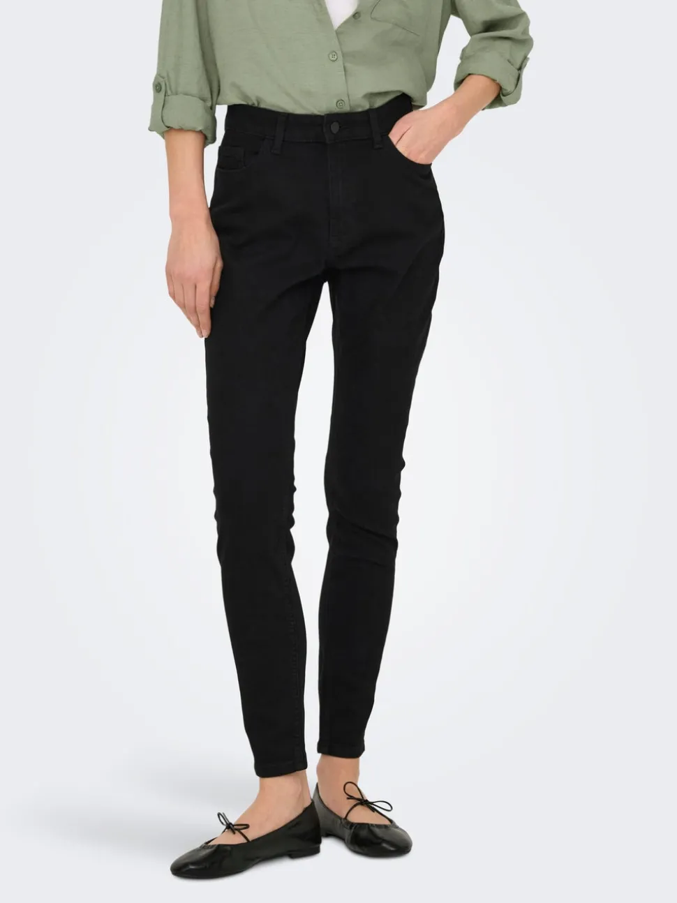 JDYMOON Høy midje Skinny Fit Ankellengde Jeans