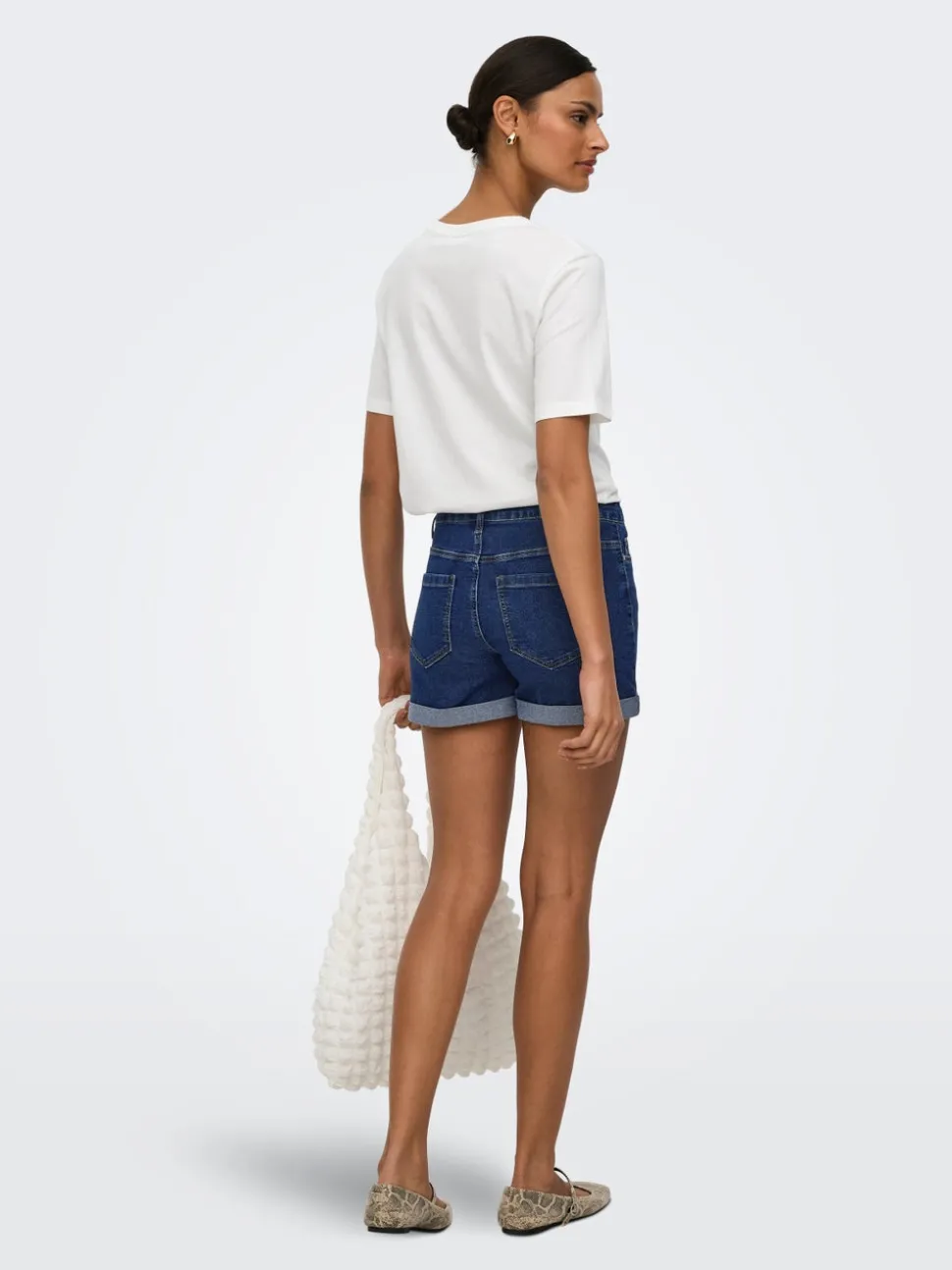 JDYMOON Middels høy midje Regular Fit Denimshorts