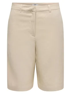 JDYNAOMI Middels høy midje Loose fit Lin Bermudashorts