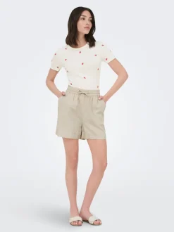 JDYSAY Høy midje Regular Fit Lin Shorts