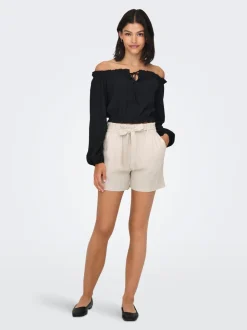 JDYSAY Middels høy midje Regular Fit Lin Shorts