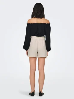 JDYSAY Middels høy midje Regular Fit Lin Shorts