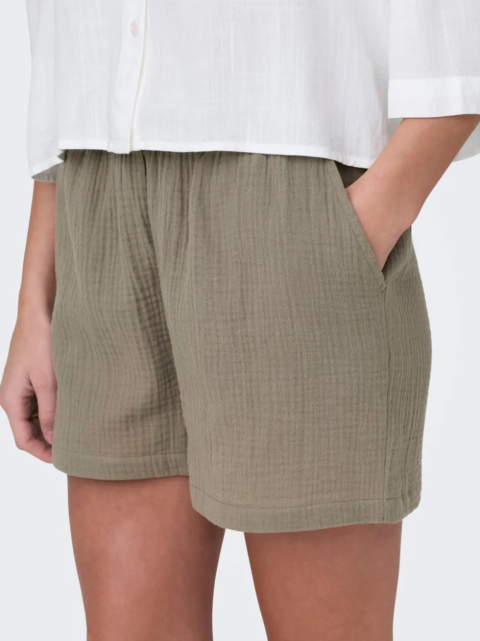 JDYTHEIS Middels høy midje Regular Fit Paperbag-shorts