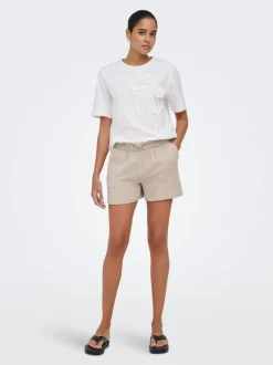 JDYTHEIS Middels høy midje Regular Fit Paperbag-shorts