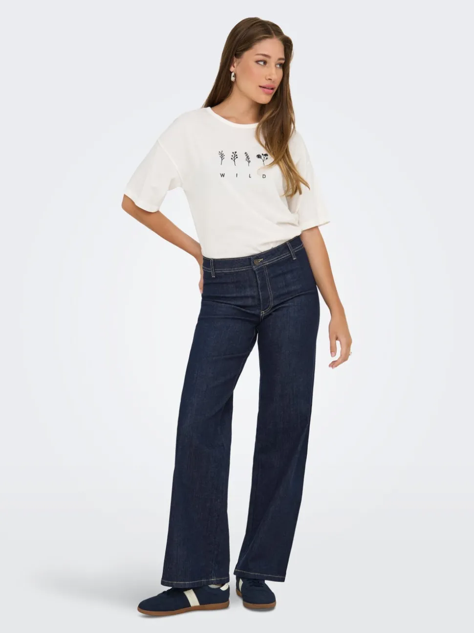 JDYVANESSA Middels høy midje Wide Leg Fit Jeans