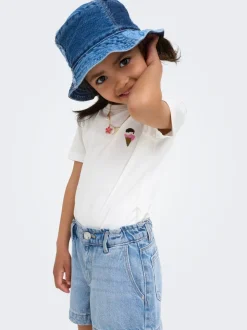 KMGCOMET Middels høy midje Wide Leg Fit Denimshorts