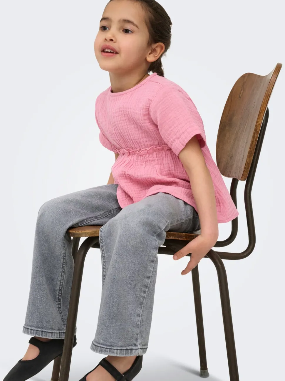 KMGJUICY Middels høy midje Wide Leg Fit Jeans