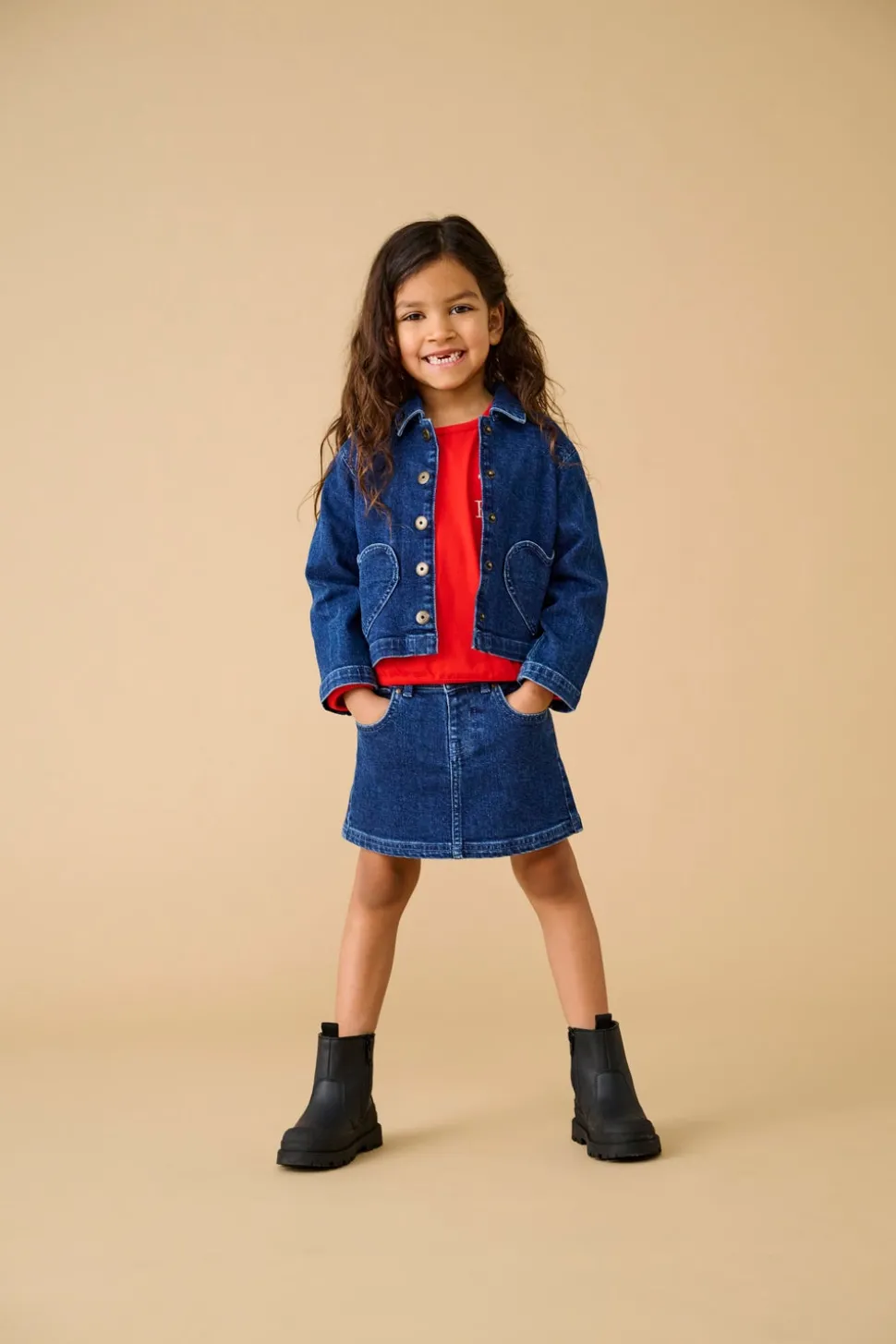 KMGOFELIA Denimskjørt Miniskjørt
