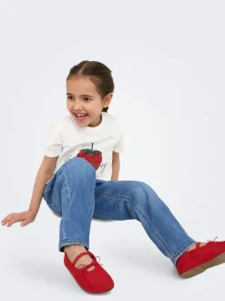 KMGVALENTINE Middels høy midje Straight Fit Jeans