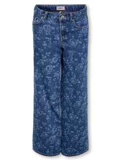 KOGHOPE Høy midje Wide Leg Fit Ankellengde Jeans