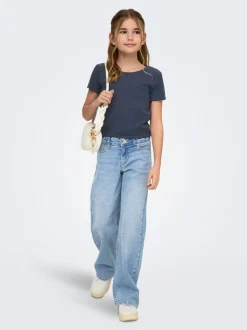 KOGJUDY-O Lav midje Wide Leg Fit Jeans