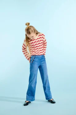 KOGMADISON Høy midje Wide Leg Fit Ankellengde Jeans